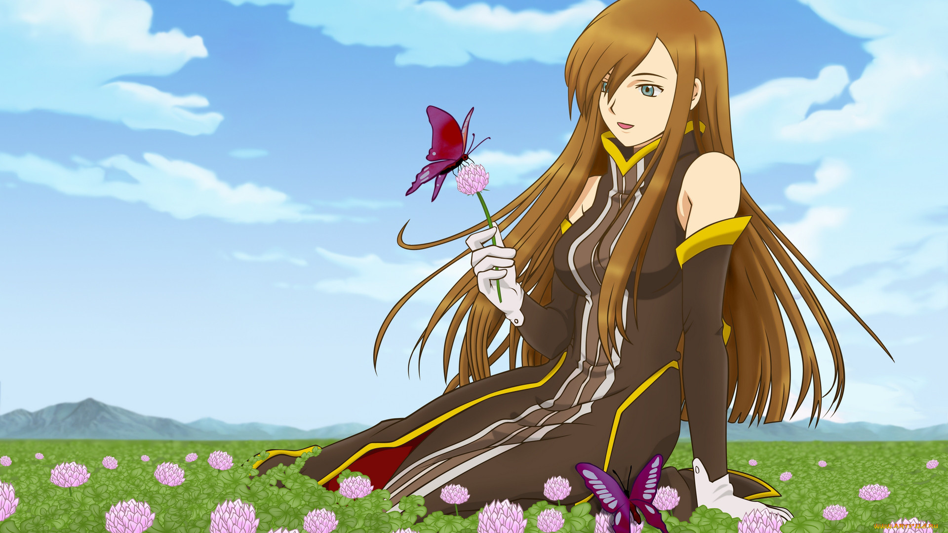 Обои Tales of the Abyss Аниме Tales of the Abyss, обои для рабочего стола,  фотографии tales of the abyss, аниме, фон, взгляд, девушка Обои для  рабочего стола, скачать обои картинки заставки на